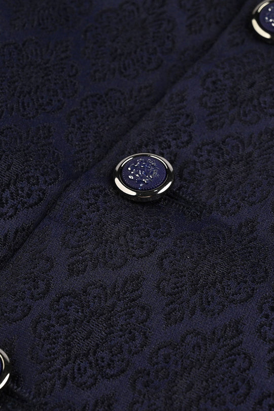 Infant Boys Poly Viscose Waist coat (Royal)-NAVY