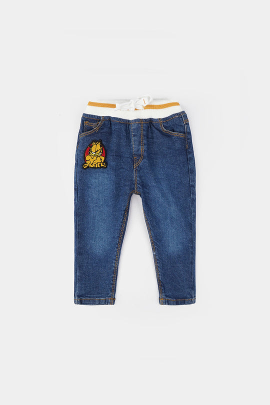 Infant Boys Denim Stretch Pant Garfield-DARK BLUE