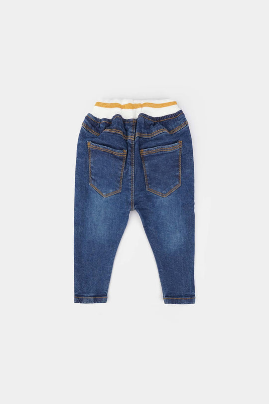 Infant Boys Denim Stretch Pant Garfield-DARK BLUE