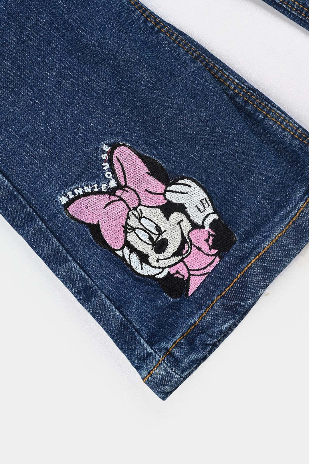 Infant Girls Denim Stretch Pant-Mid Blue