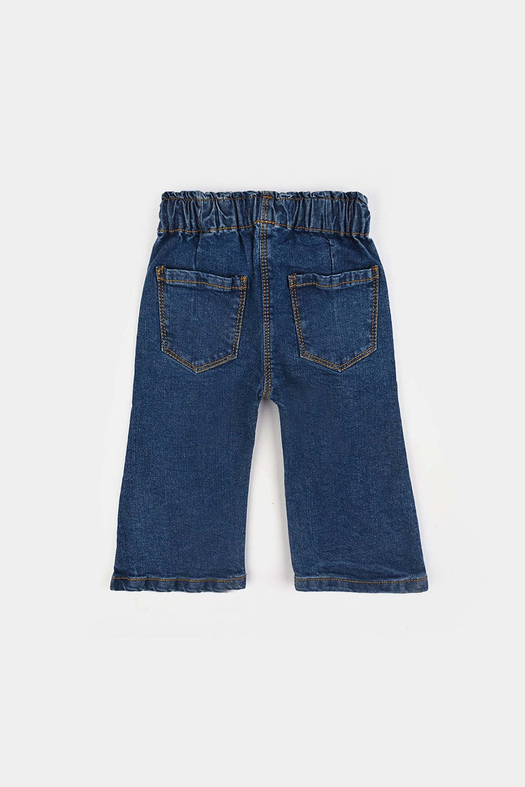 Infant Girls Denim Stretch Pant-Mid Blue