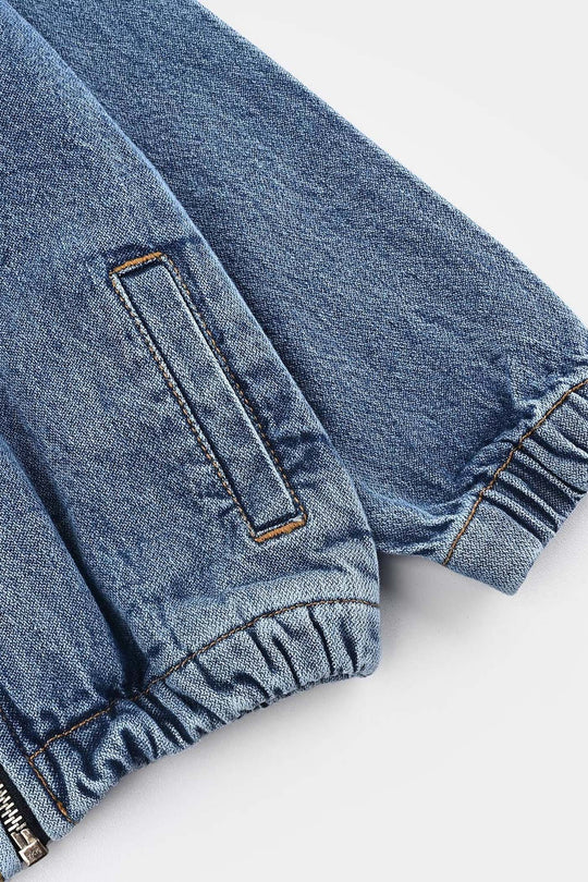 Boys Denim Stretch Woven Jacket Superior-Light Blue