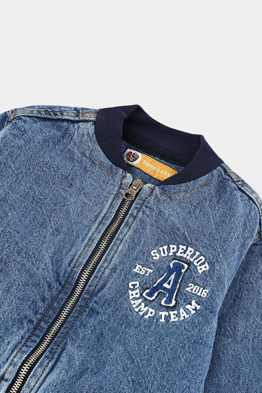 Boys Denim Stretch Woven Jacket Superior-Light Blue