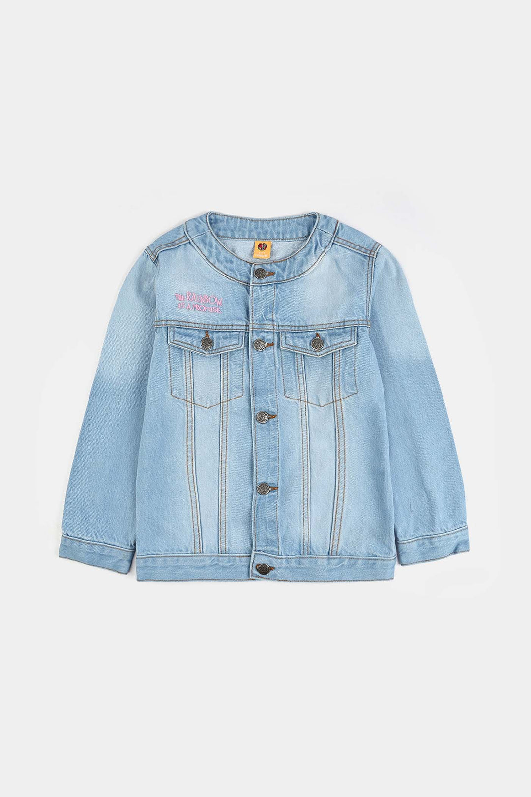 Girls Denim Stretch Woven Jacket - Ice Blue