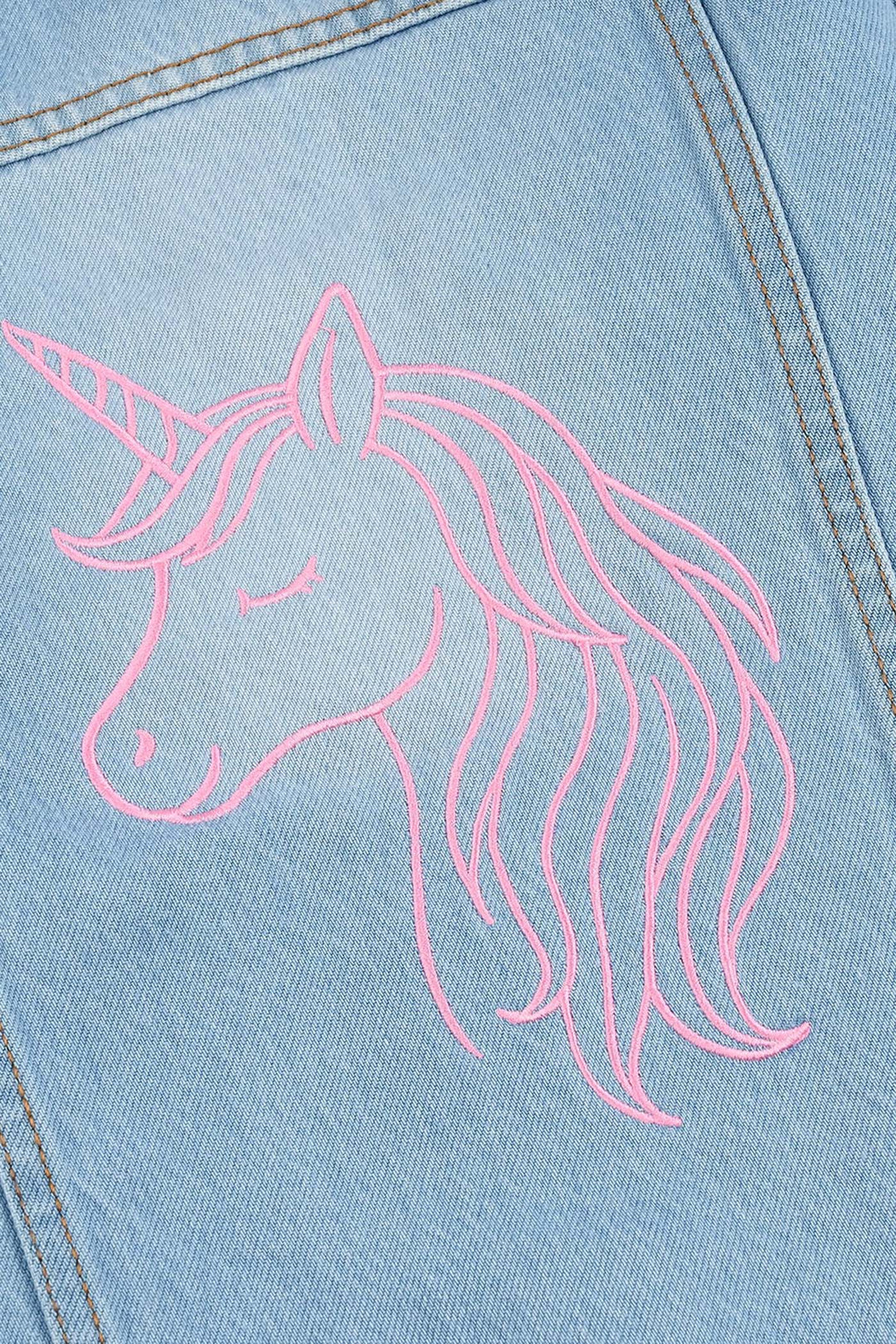 Girls Denim Stretch Woven Jacket - Ice Blue