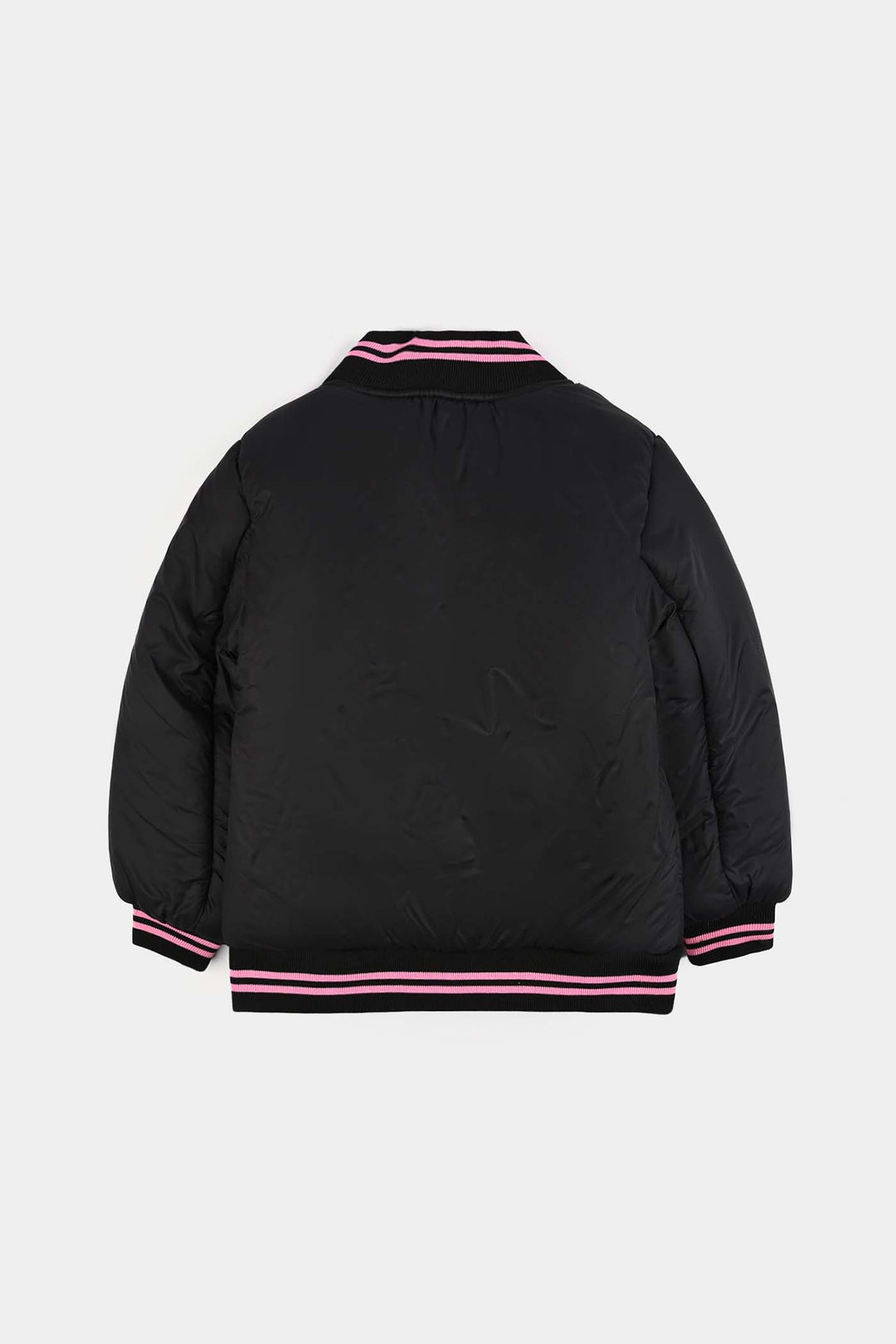 Girls Quilted Jacket F/S First Have Fun-BLACK