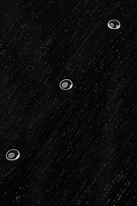 Infant Girls Velvet Casual Top Sparkle-BLACK