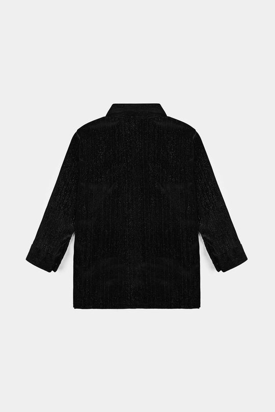 Infant Girls Velvet Casual Top Sparkle-BLACK