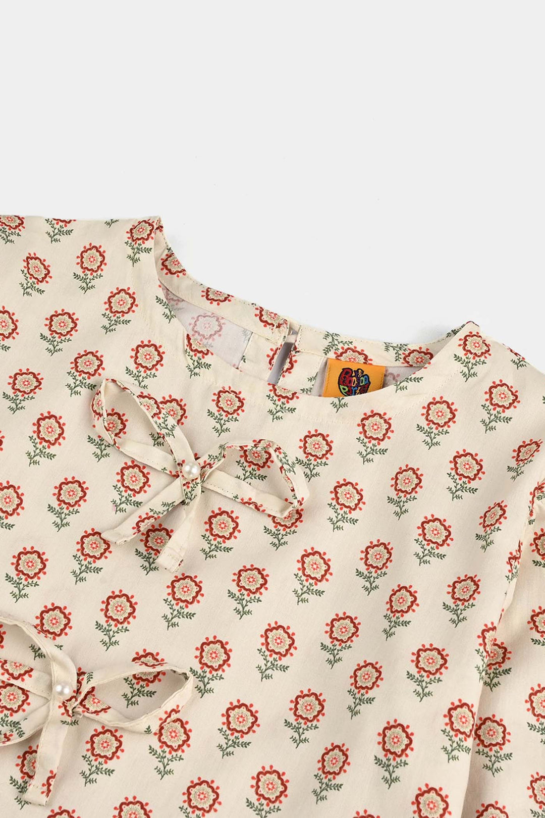 Girls Cotton Poplin Co-Ord Set Airry-Off.White