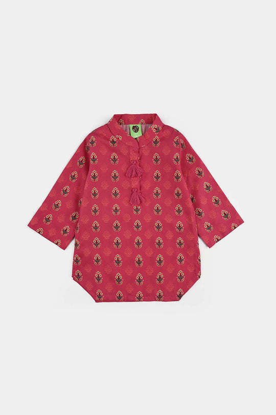 Infant Girls Cotton Poplin Printed 2 Pcs