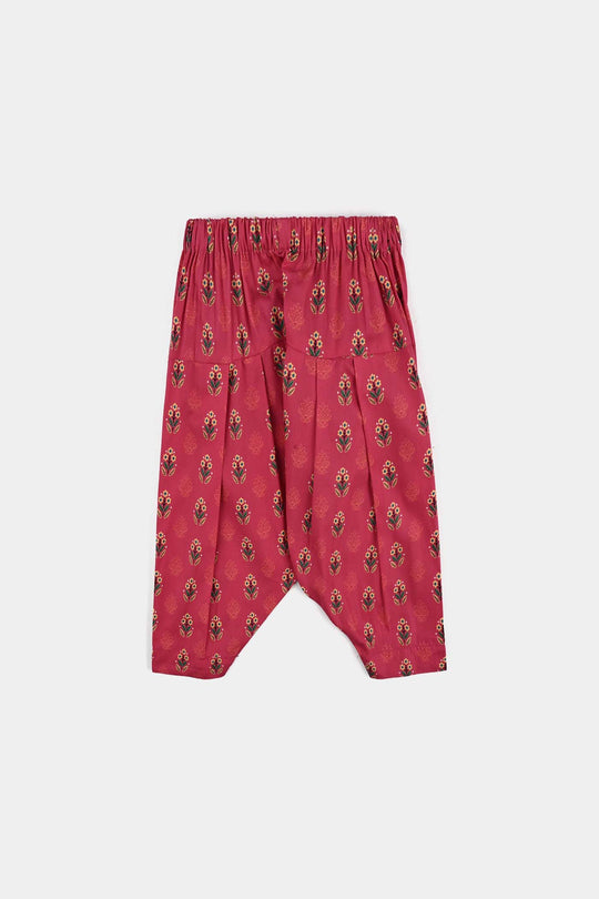 Infant Girls Cotton Poplin Printed 2 Pcs