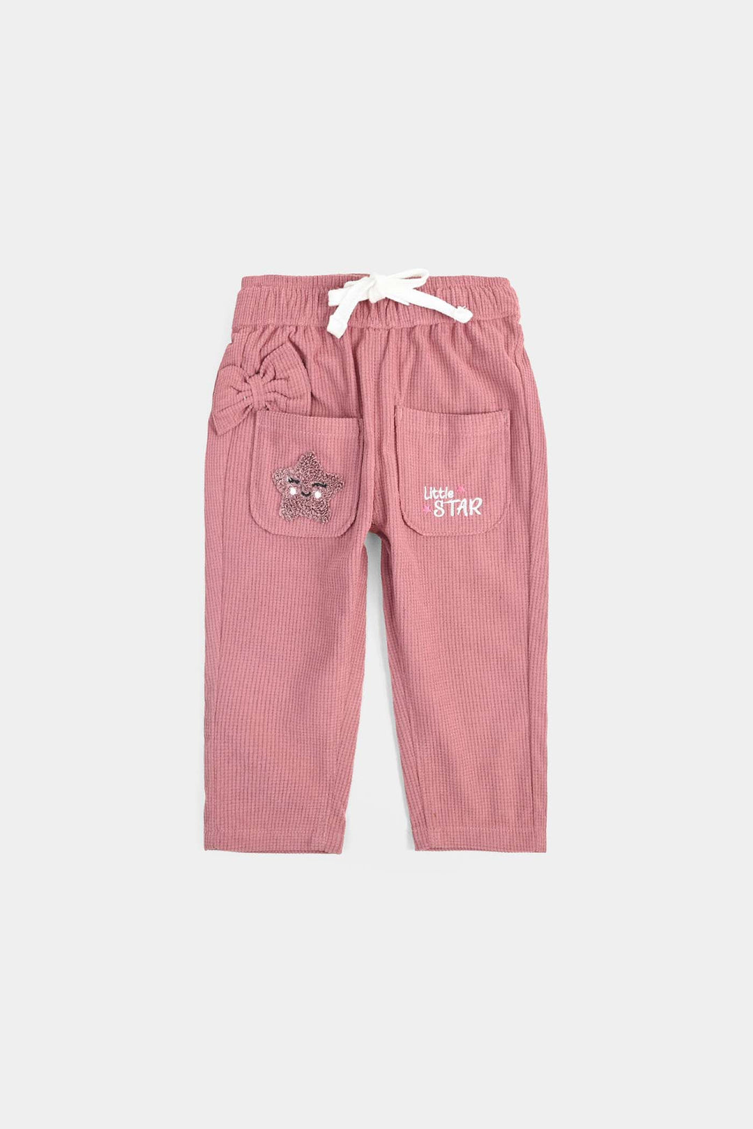 Infant Girls Cotton Pant Little Star-Pink