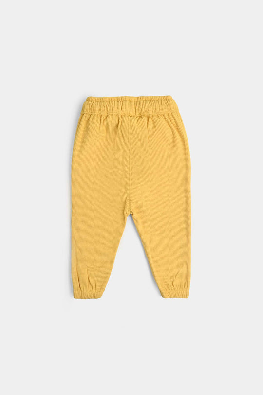 Infant Girls Corduroy Pant Frill - Citrus/yellow