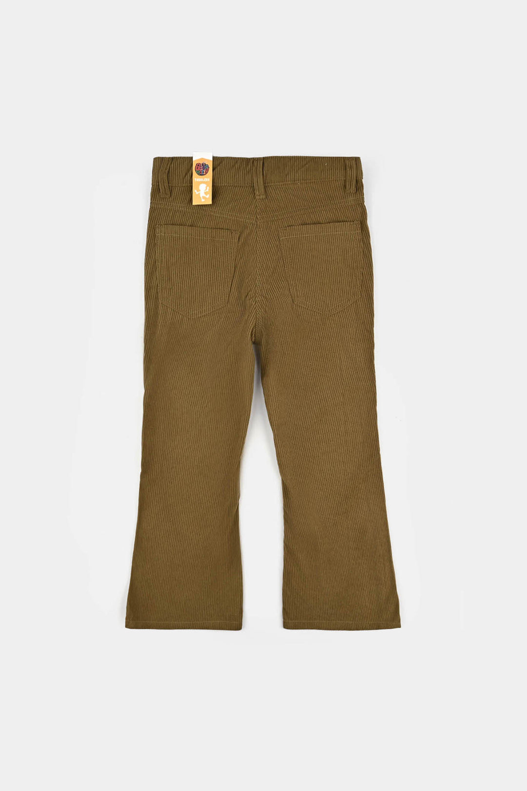 Girls Corduroy Pant Slit-GREEN