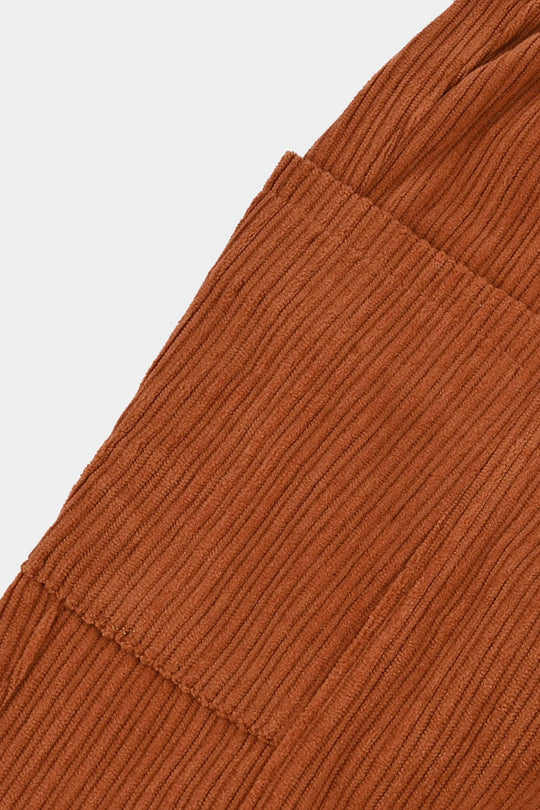 Girls Corduroy Pant Seam - Rust