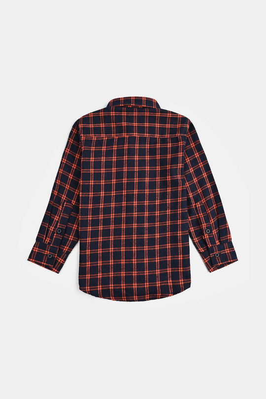 Boys Flannel Shirt (Lets Do IT)-Black Check