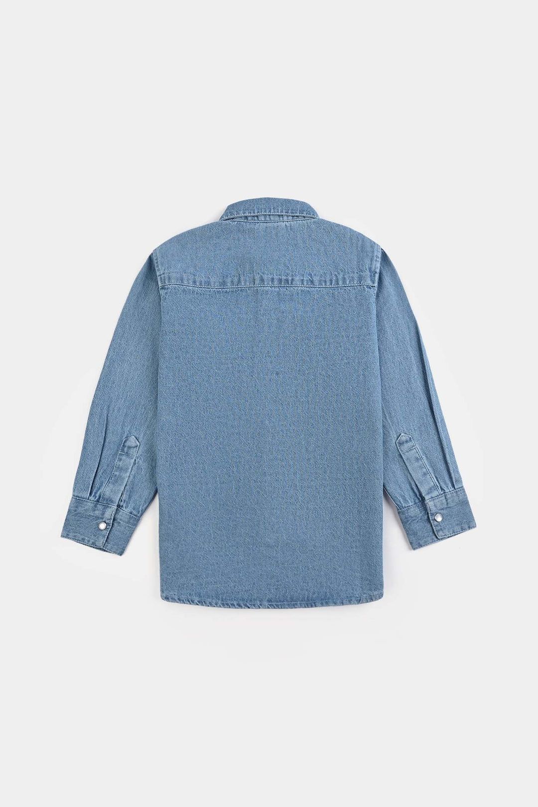 Boys Denim rigid Shirt F/S Lets Go-LT.Blue