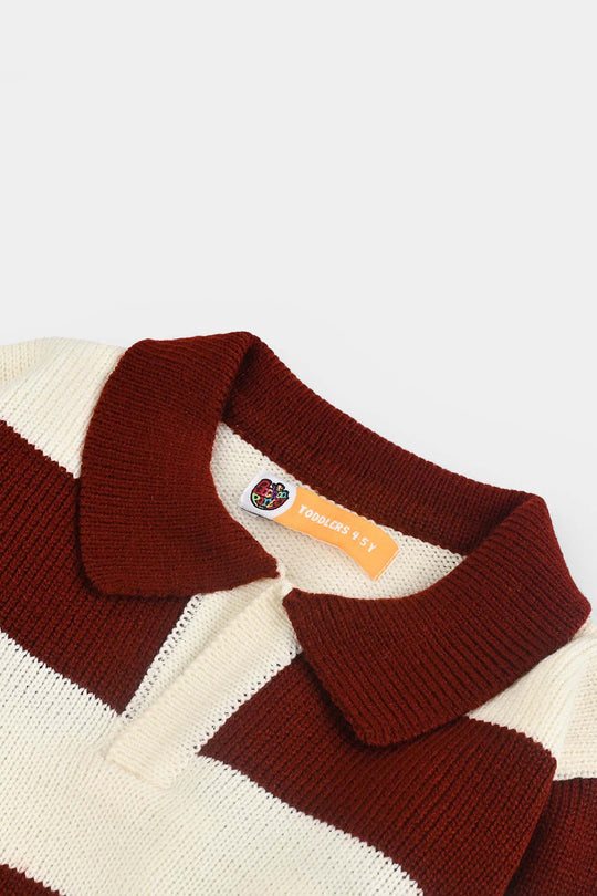 Boys F/S Sweater Team 36-Wood.Red