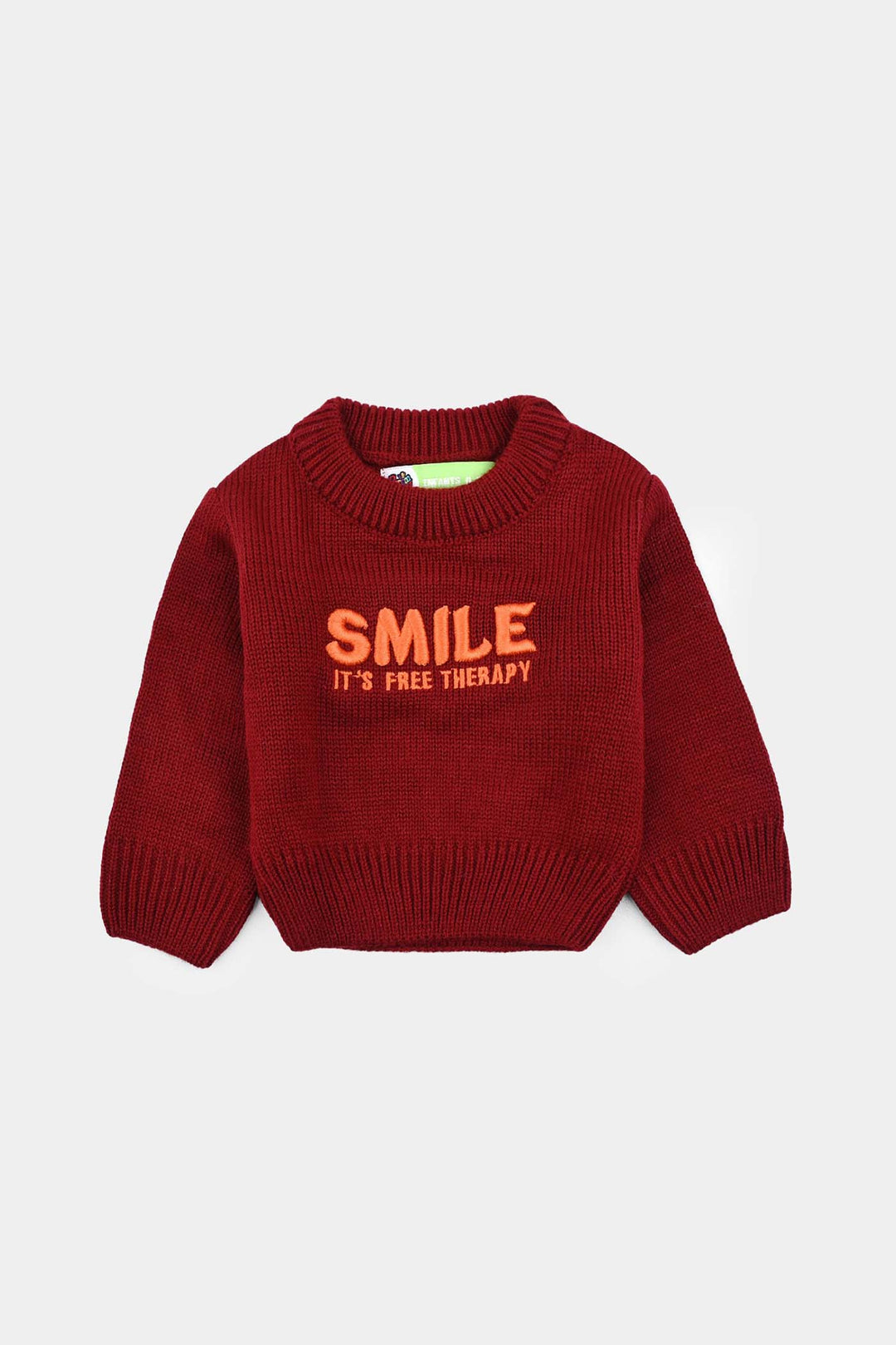 Infant Boys Sweater (Smile) - Red