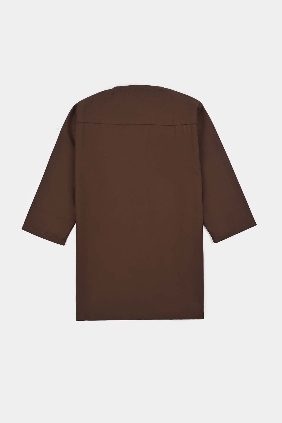 Infant Boys Poly Viscose Kurta Pajama (Front PKT)-BROWN