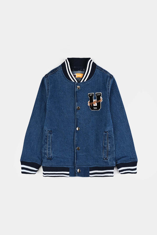 Boys Denim Stretch Jacket Unstoppable Light Blue