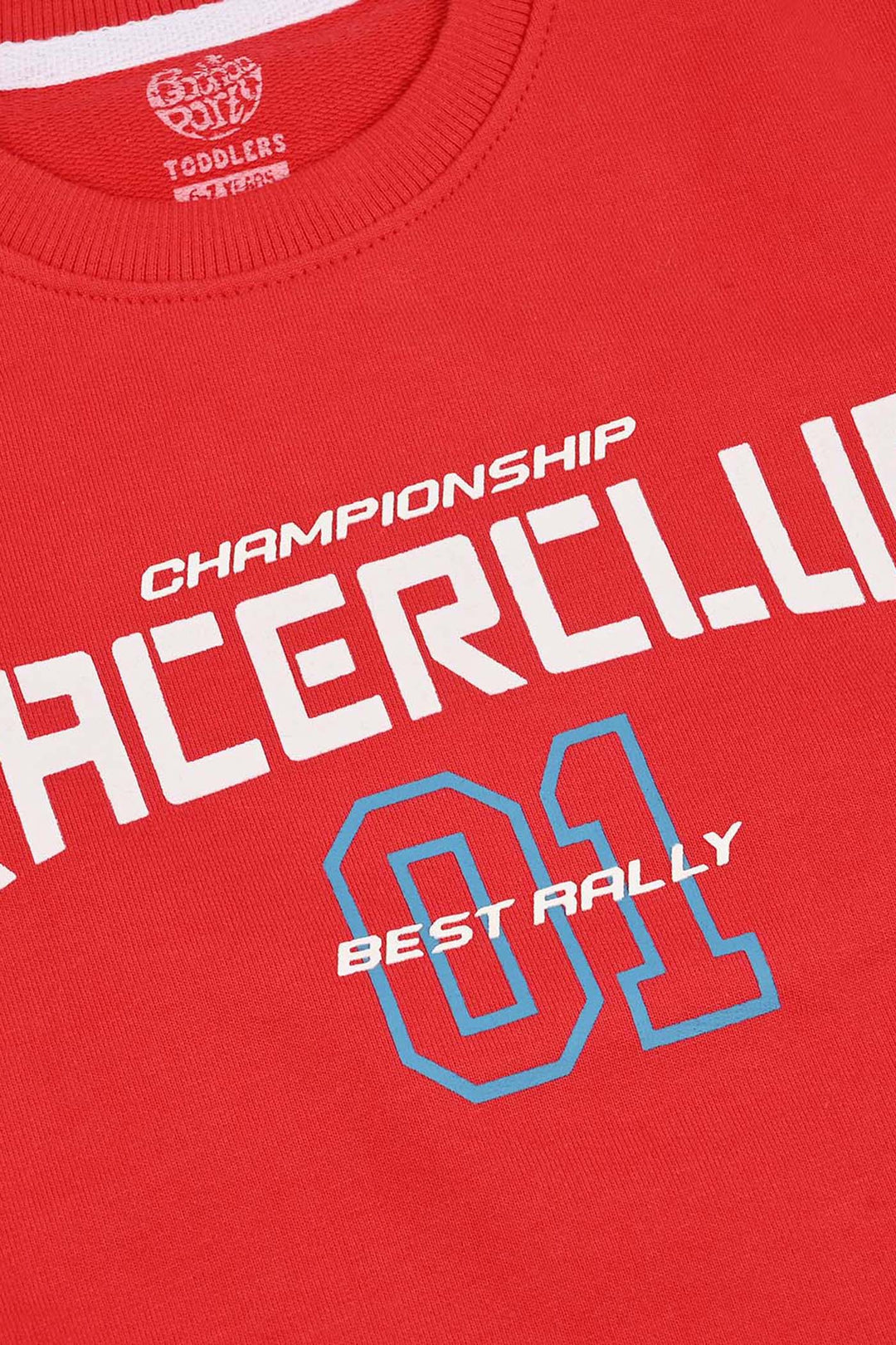 Boys Jersey/Terry Sweatshirt (Race Club) - Red