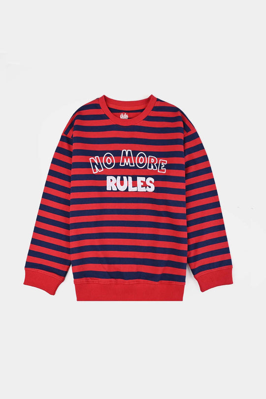 Boys Jersey/Terry SweatShirt No More Rules-RED