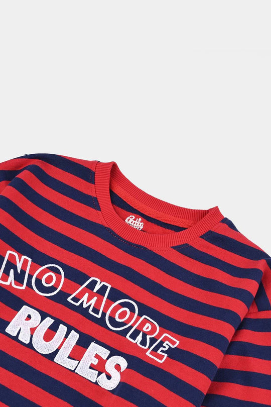 Boys Jersey/Terry SweatShirt No More Rules-RED