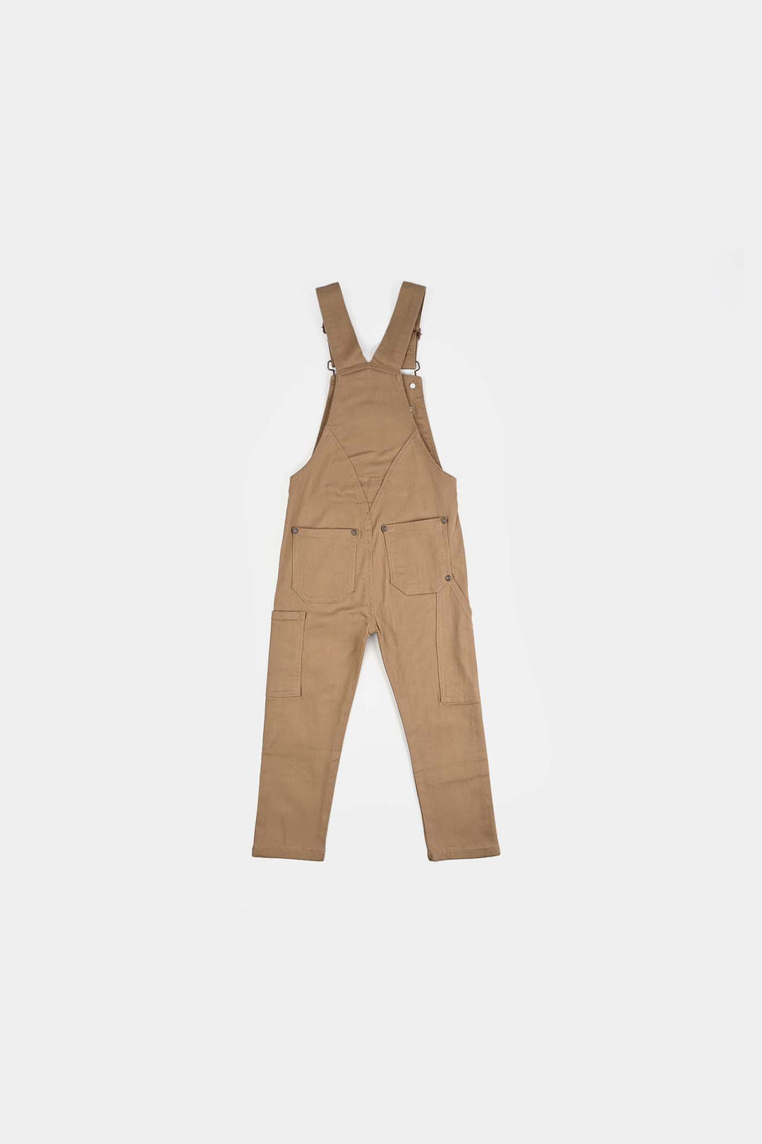 Boys Denim Stretch Dangri Panel-BROWN