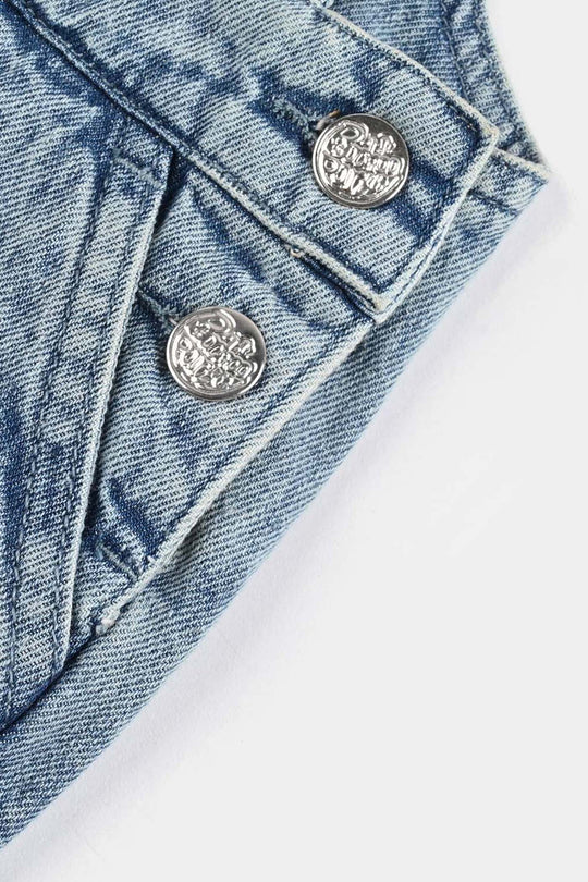 Infant Boys Denim Stretch Dangri-Mid Blue