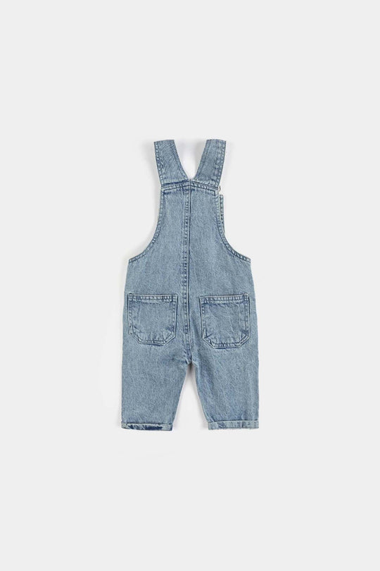 Infant Boys Denim Stretch Dangri-Mid Blue