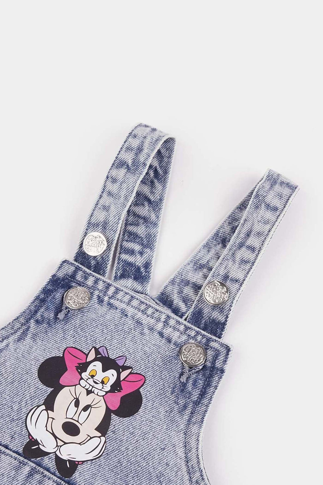 Infant Girls Denim Stretch Over All -BLUE