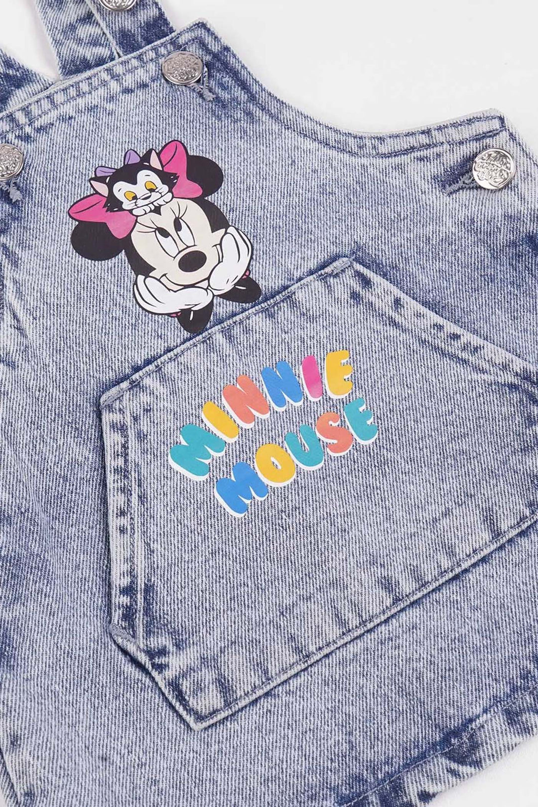 Infant Girls Denim Stretch Over All -BLUE