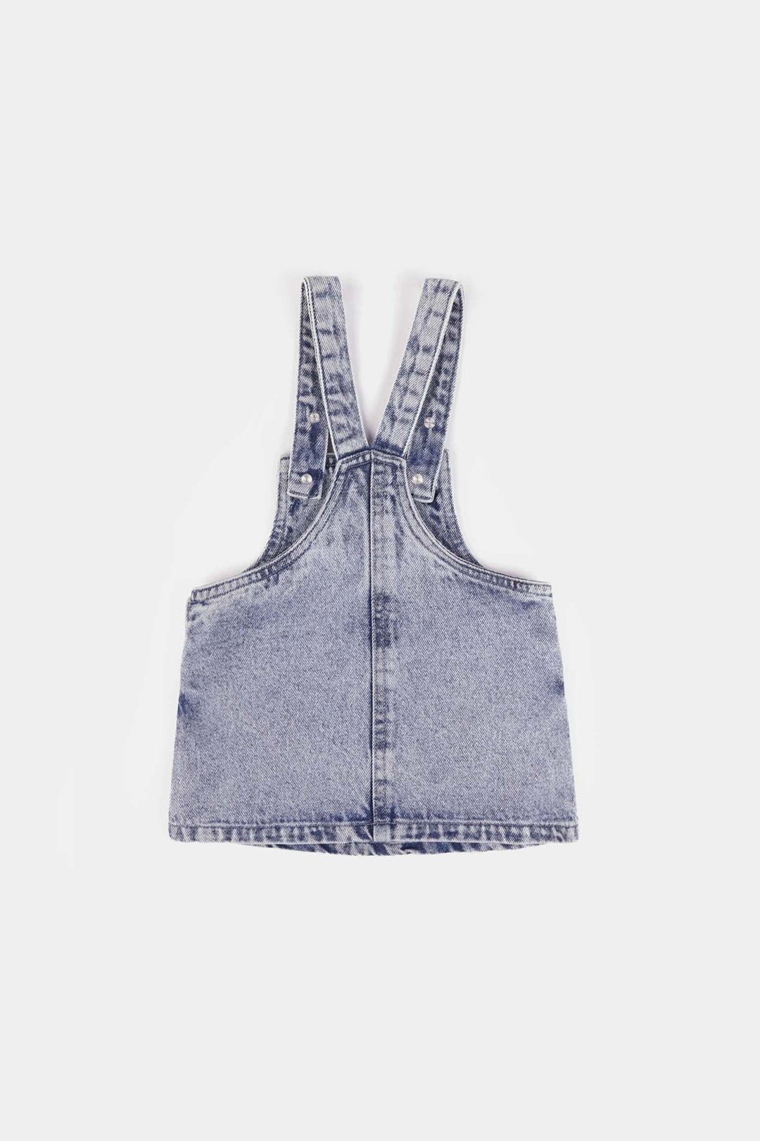 Infant Girls Denim Stretch Over All -BLUE