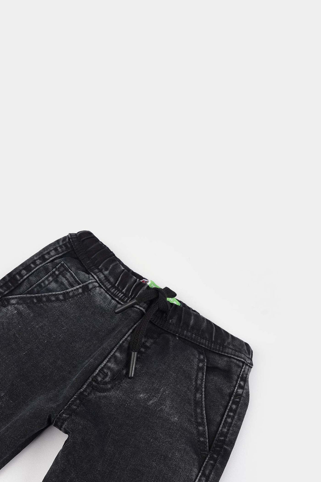 Infant Boys Denim Stretch Pant Panda-Black.Acid