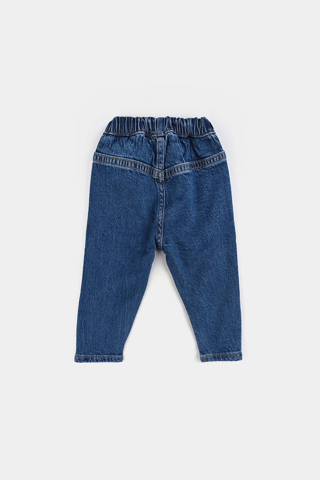 Infant Girls Denim Stretch Pant - Mid Blue