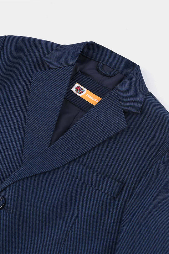Boys Wool Blazer (Stitch) - Blue