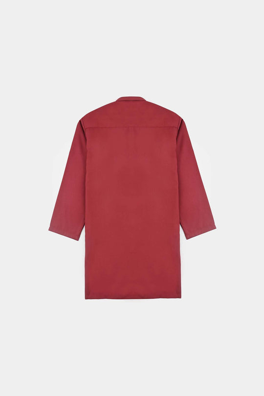 Boys Cotton Poplin Suit (Metal Stud)-MAROON