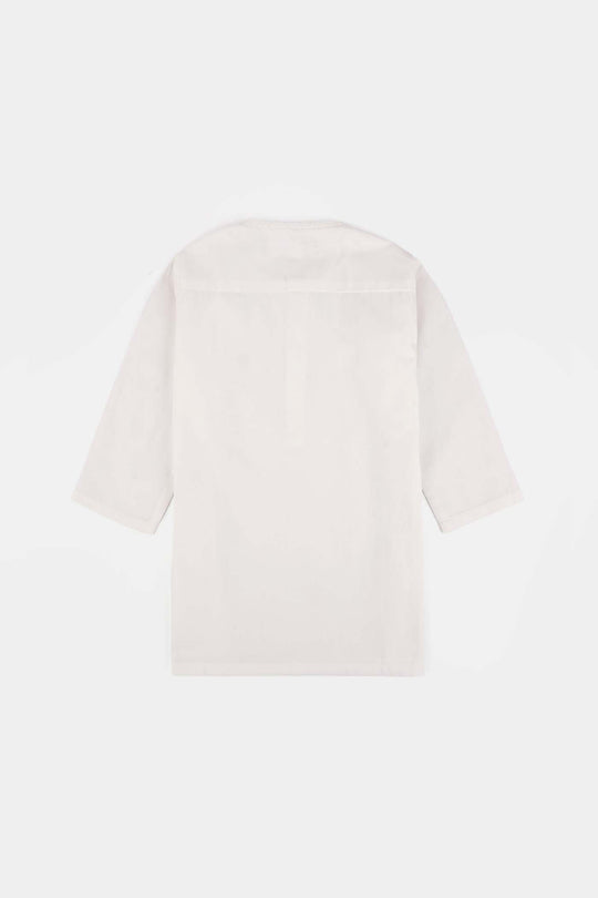 Infant Boys Cotton Poplin Kurta Pajama (Elegant)-White