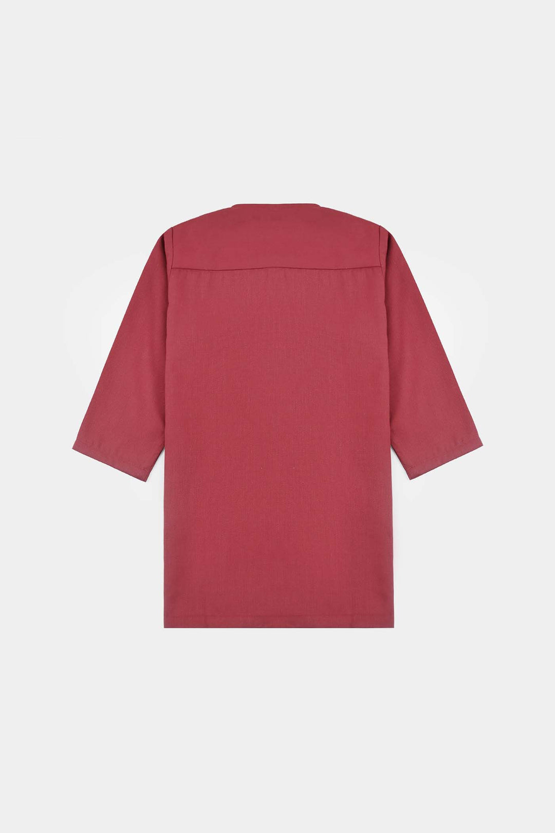 Infant Boys Cotton Poplin Suit (Metal Stud)-MAROON