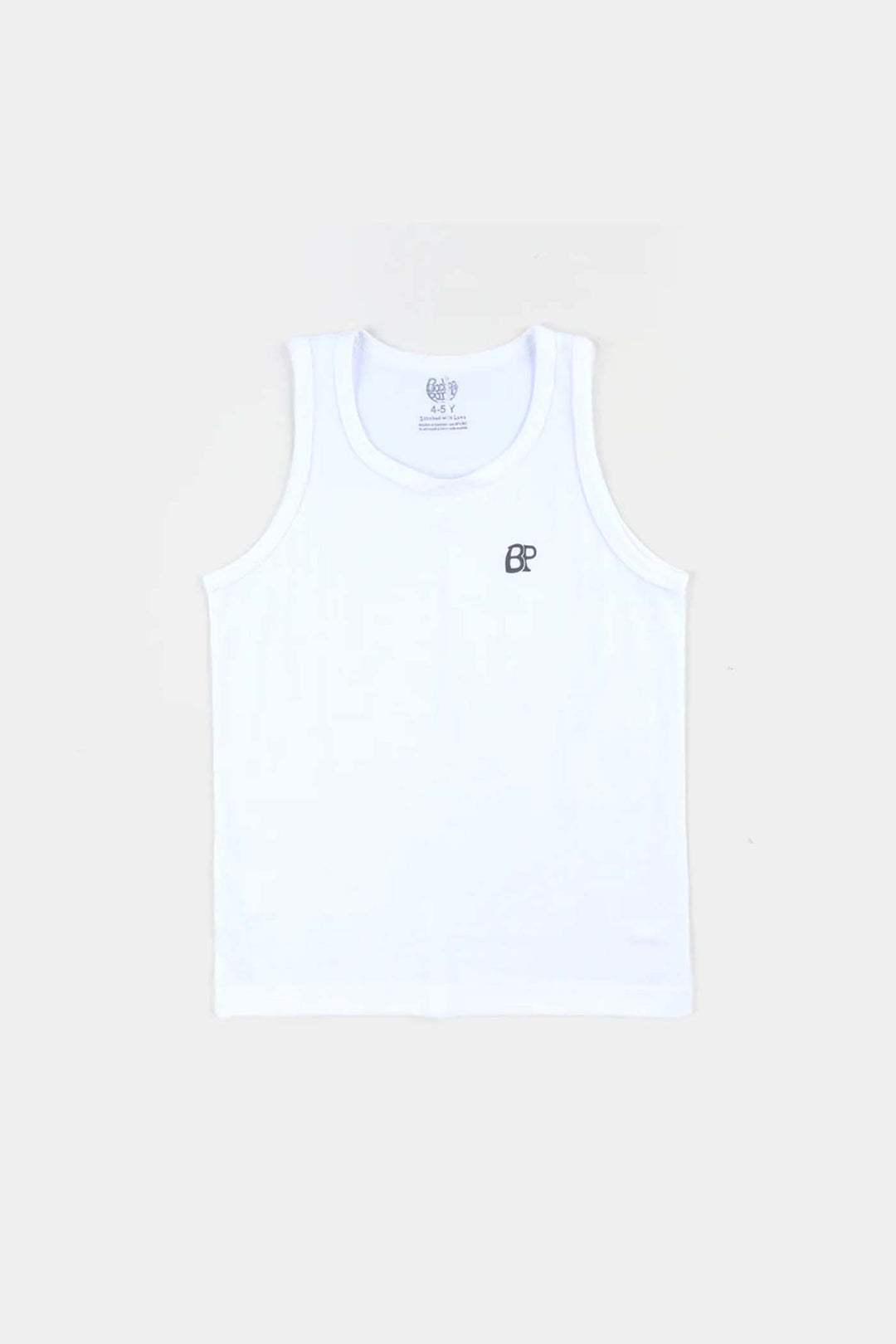 Boys Cotton Jersey Vest-Pack of 2-White
