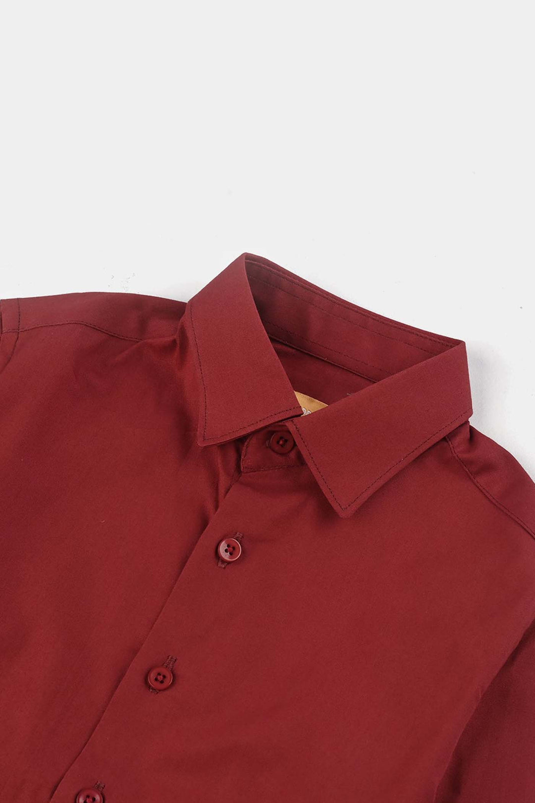 Boys Cotton Poplin Formal Shirt-RED