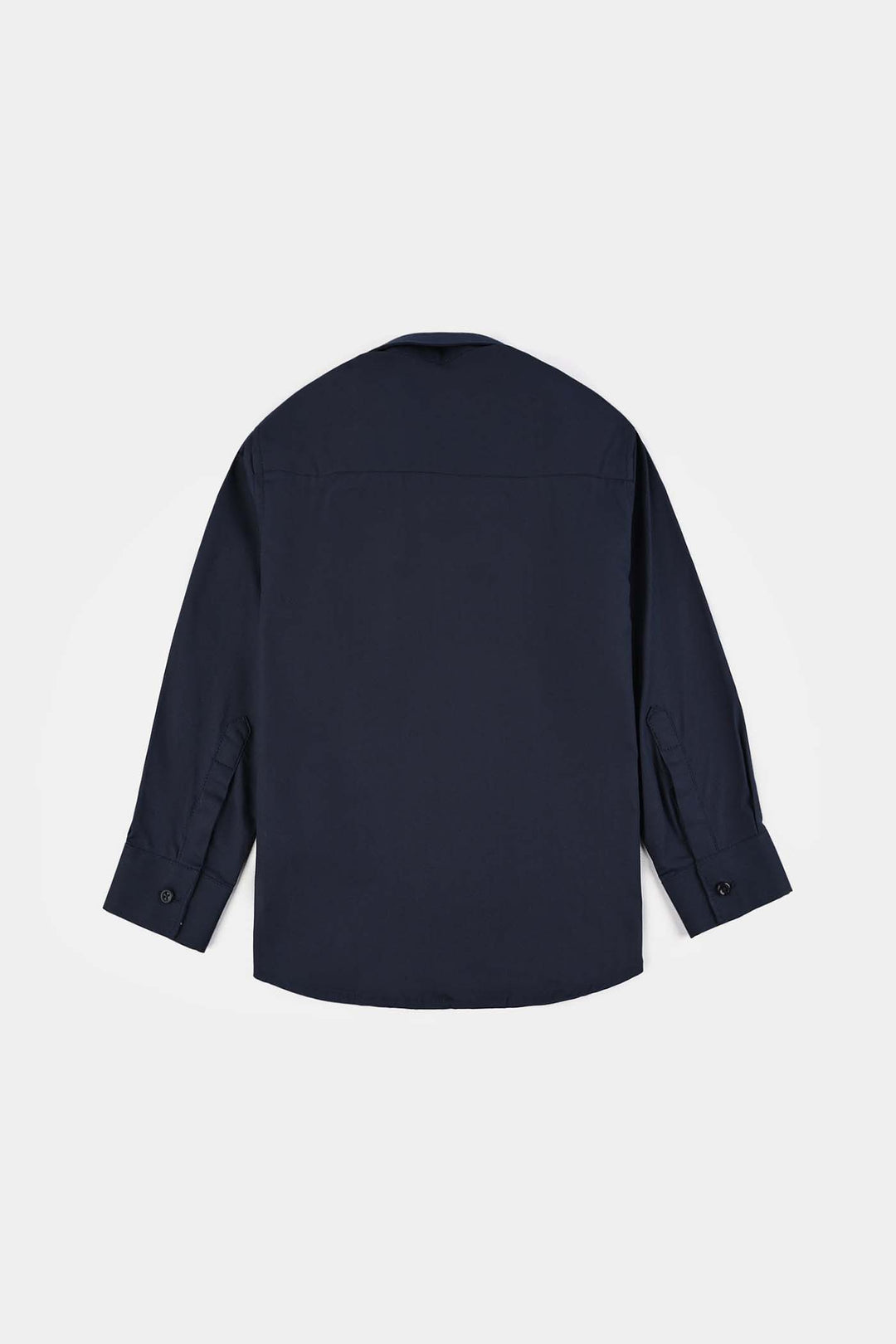 Boys Cotton Poplin Formal Shirt-NAVY
