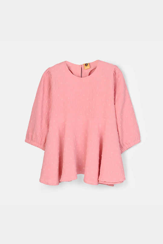 Girls Cotton CO-Ord Set Peachy-L.Pink