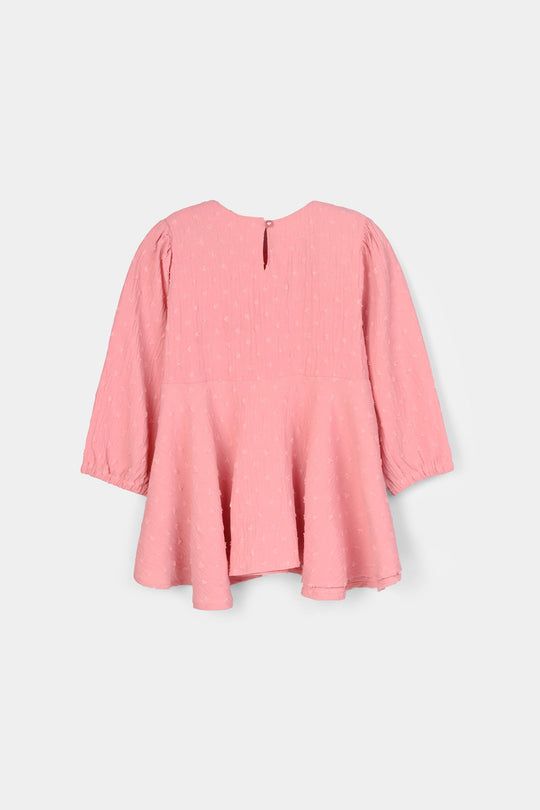 Girls Cotton CO-Ord Set Peachy-L.Pink