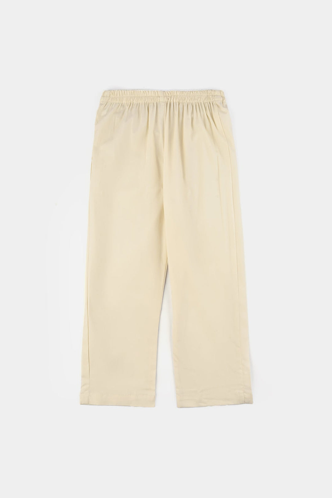 Girls Cotton Emb Co-Set White Swan-White