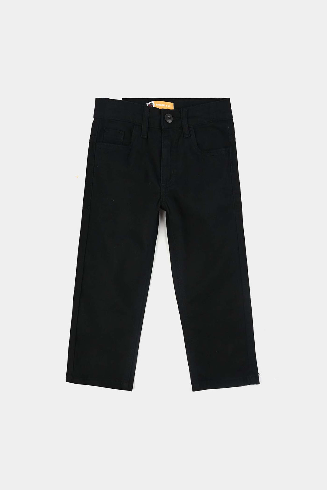 Boys Cotton Twill Pant Basic-BLACK