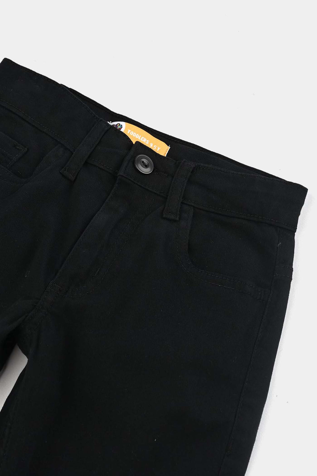Boys Cotton Twill Pant Basic-BLACK