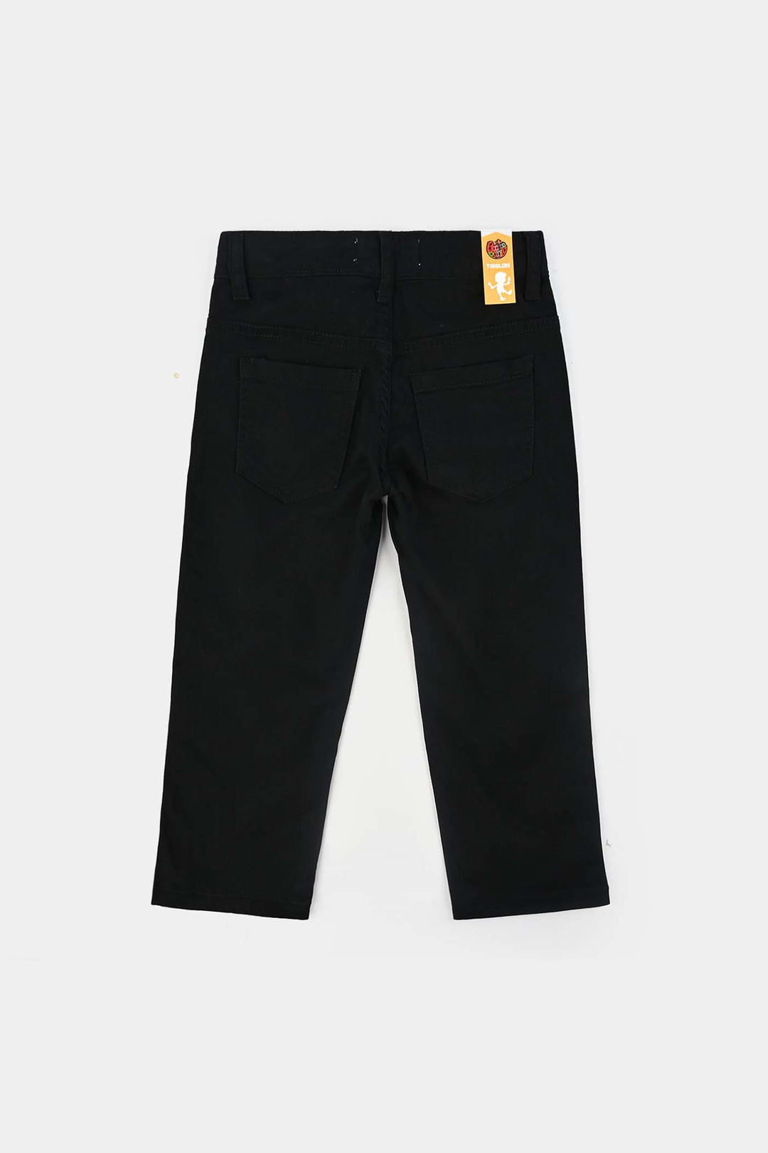 Boys Cotton Twill Pant Basic-BLACK