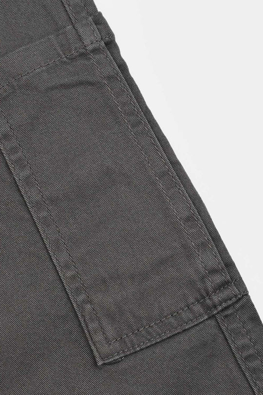 Boys Cotton Twill Pant Stitch On Loops-Lava Smoke